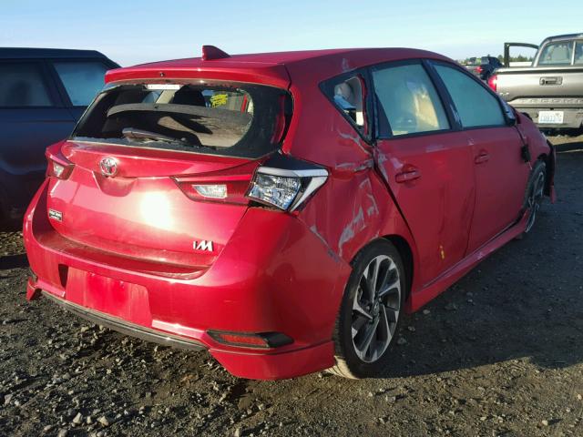 JTNKARJE2HJ550225 - 2017 TOYOTA COROLLA IM RED photo 4