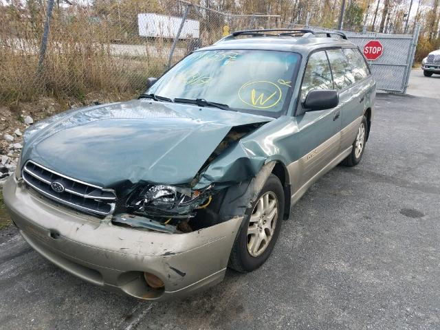 4S3BH665627620868 - 2002 SUBARU LEGACY GREEN photo 2