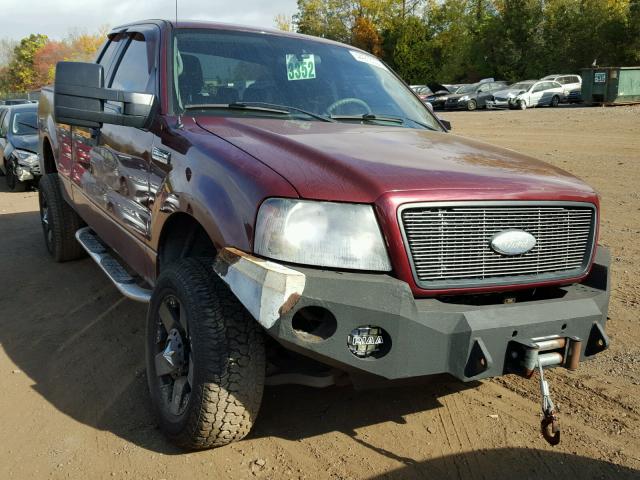 1FTRX14W66NB52352 - 2006 FORD F150 BURGUNDY photo 1