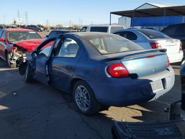 1B3ES26C83D192070 - 2003 DODGE NEON SE BLUE photo 3