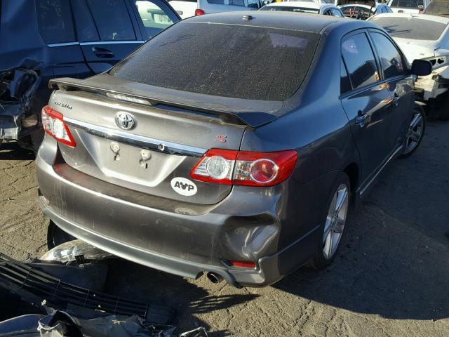 5YFBU4EE3DP222052 - 2013 TOYOTA COROLLA BA GRAY photo 4