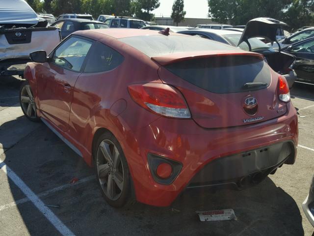 KMHTC6AE1FU249227 - 2015 HYUNDAI VELOSTER T RED photo 3