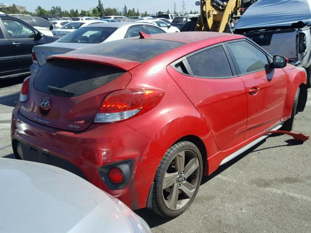 KMHTC6AE1FU249227 - 2015 HYUNDAI VELOSTER T RED photo 4