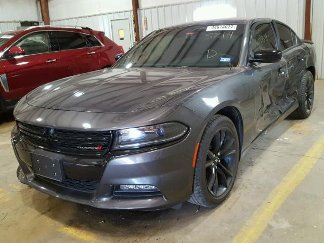 2C3CDXHG7HH515214 - 2017 DODGE CHARGER SX CHARCOAL photo 2