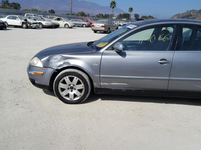 WVWRH63B43P097201 - 2003 VOLKSWAGEN PASSAT GLX CHARCOAL photo 9