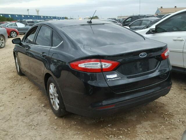 3FA6P0G76FR235476 - 2015 FORD FUSION BLACK photo 3