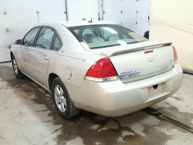 2G1WT58K689282286 - 2008 CHEVROLET IMPALA LT TAN photo 3