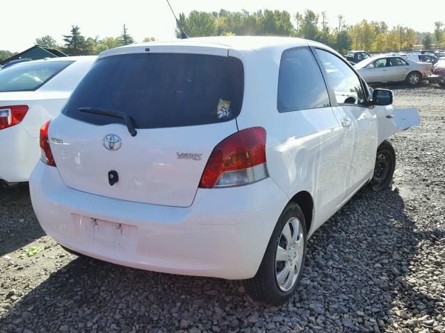 JTDJT4K34A5287731 - 2010 TOYOTA YARIS WHITE photo 4