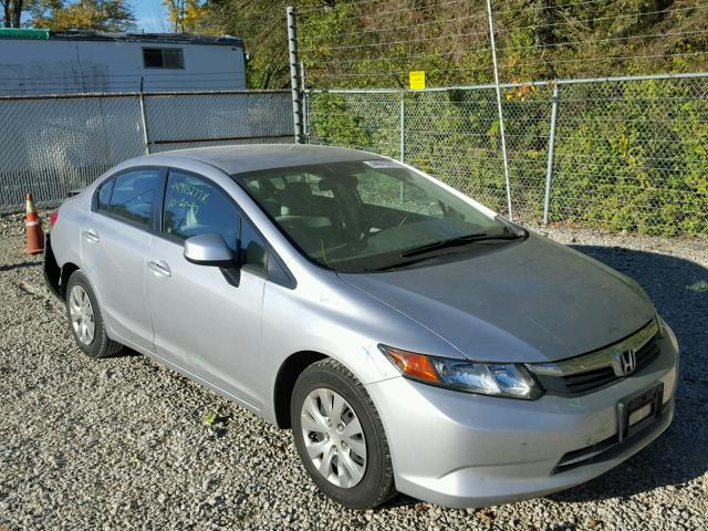 19XFB2F58CE095275 - 2012 HONDA CIVIC LX SILVER photo 1