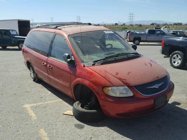 2C8GP74L91R294124 - 2001 CHRYSLER TOWN & COU RED photo 1