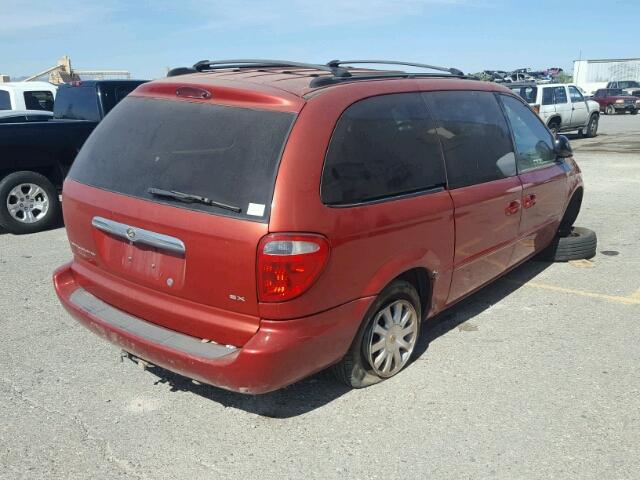 2C8GP74L91R294124 - 2001 CHRYSLER TOWN & COU RED photo 4