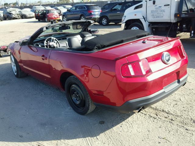 1ZVBP8FH0A5123301 - 2010 FORD MUSTANG RED photo 3