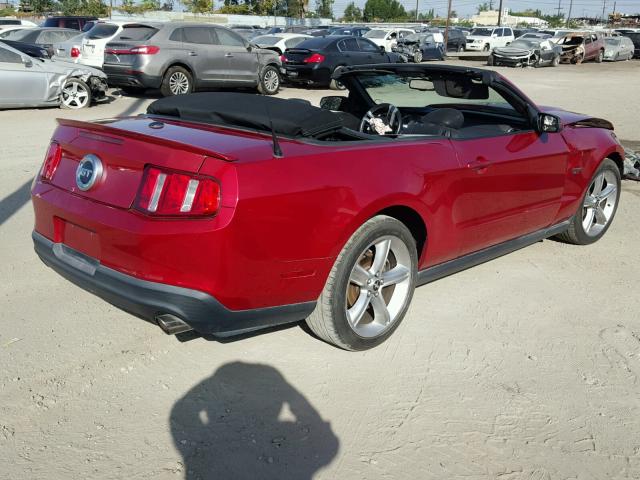 1ZVBP8FH0A5123301 - 2010 FORD MUSTANG RED photo 4