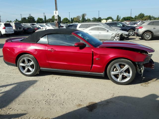 1ZVBP8FH0A5123301 - 2010 FORD MUSTANG RED photo 9