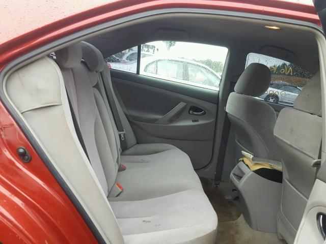 4T1BF3EK6AU083586 - 2010 TOYOTA CAMRY BASE RED photo 6