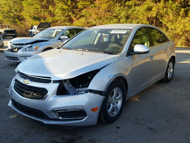 1G1PC5SB7F7278260 - 2015 CHEVROLET CRUZE LT SILVER photo 2