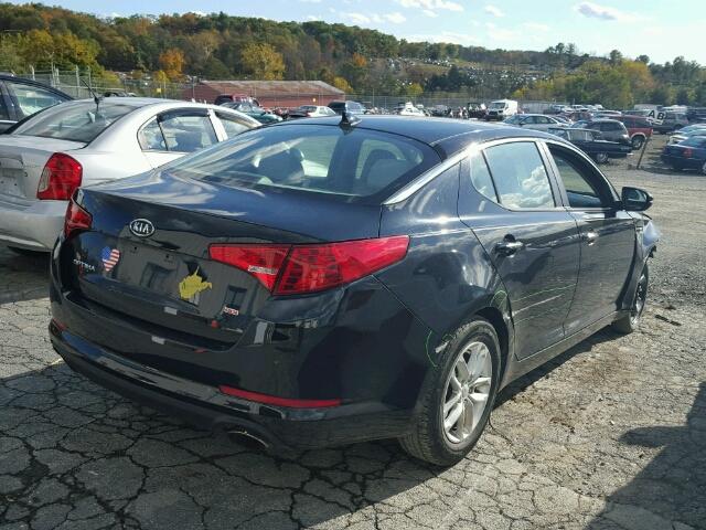 KNAGM4A76C5293266 - 2012 KIA OPTIMA LX BLACK photo 4