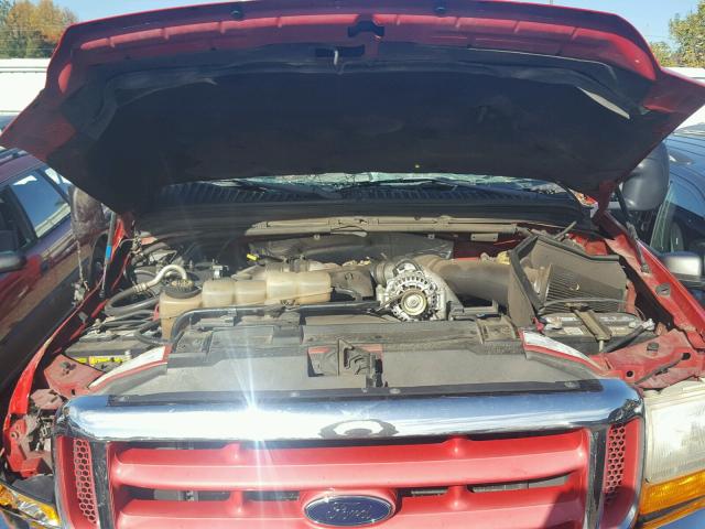 1FTSW31F7XEC46570 - 1999 FORD F350 RED photo 7