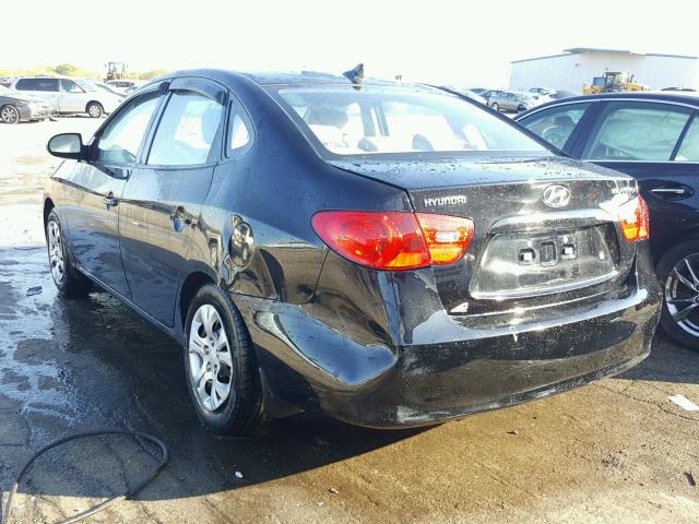 KMHDU46D09U781272 - 2009 HYUNDAI ELANTRA GL BLACK photo 3