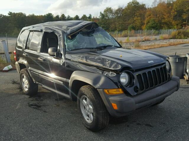 1J4GL48K57W638605 - 2007 JEEP LIBERTY BLACK photo 1