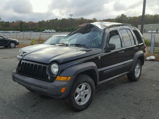 1J4GL48K57W638605 - 2007 JEEP LIBERTY BLACK photo 2