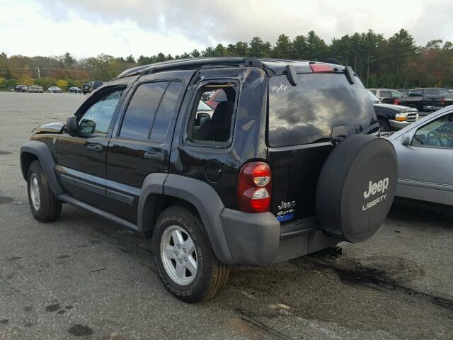 1J4GL48K57W638605 - 2007 JEEP LIBERTY BLACK photo 3