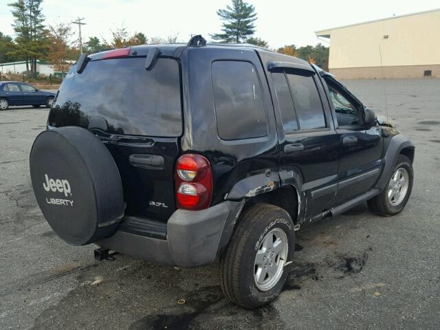 1J4GL48K57W638605 - 2007 JEEP LIBERTY BLACK photo 4