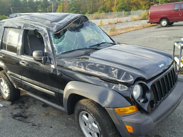 1J4GL48K57W638605 - 2007 JEEP LIBERTY BLACK photo 9