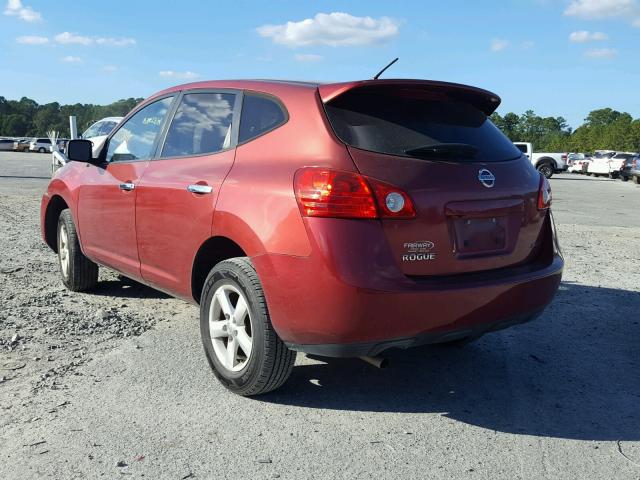JN8AS5MT7AW025822 - 2010 NISSAN ROGUE S RED photo 3
