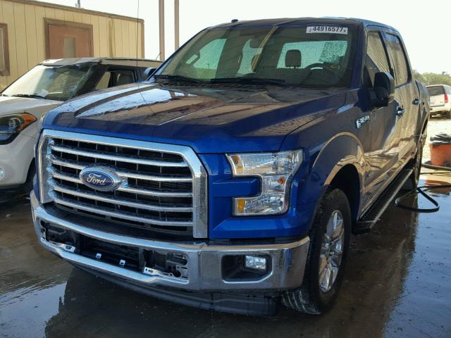 1FTEW1CP4HKD24054 - 2017 FORD F150 SUPER BLUE photo 2