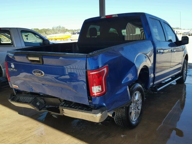 1FTEW1CP4HKD24054 - 2017 FORD F150 SUPER BLUE photo 4