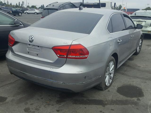 1VWCP7A35DC071500 - 2013 VOLKSWAGEN PASSAT SEL SILVER photo 4