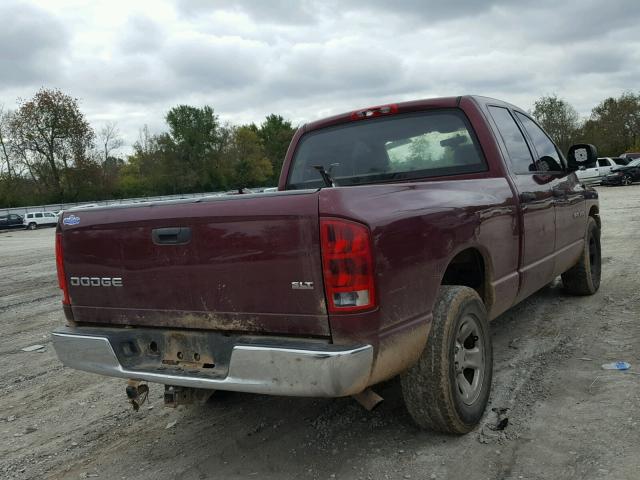 1D7HA18N33S331448 - 2003 DODGE RAM 1500 S MAROON photo 4