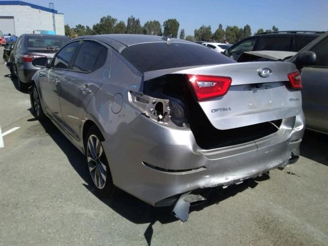 5XXGR4A79EG345766 - 2014 KIA OPTIMA SX SILVER photo 3