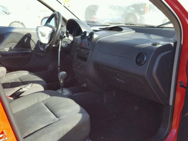 KL1TD66647B762883 - 2007 CHEVROLET AVEO BASE RED photo 5