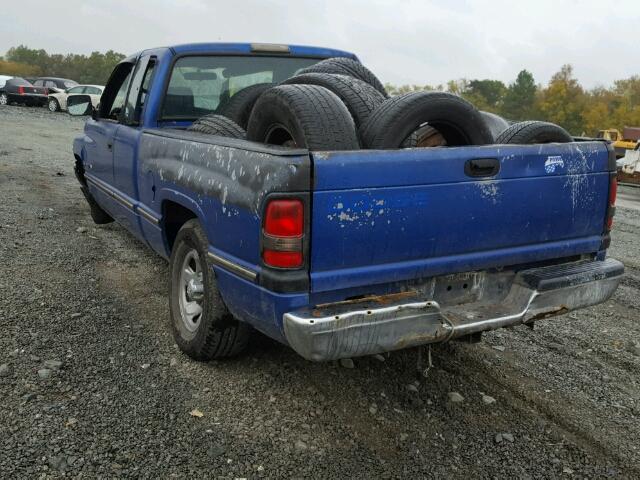 3B7HC13Y8SM135650 - 1995 DODGE RAM 1500 BLUE photo 3