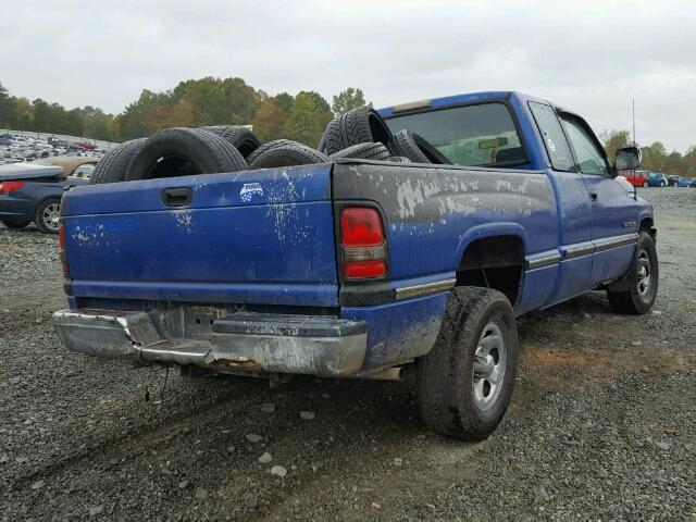 3B7HC13Y8SM135650 - 1995 DODGE RAM 1500 BLUE photo 4