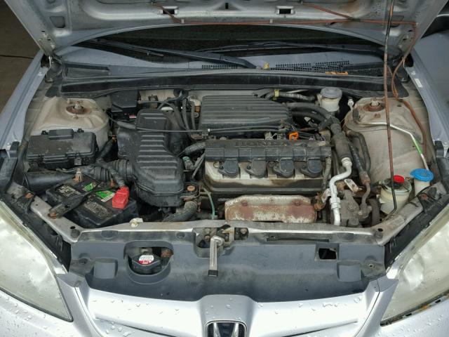 2HGES16575H580148 - 2005 HONDA CIVIC LX SILVER photo 7