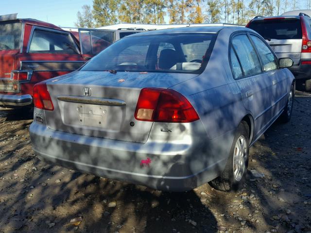 1HGES16512L081697 - 2002 HONDA CIVIC LX SILVER photo 4