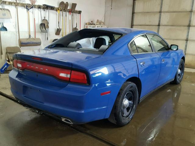 2C3CDXAT8CH232305 - 2012 DODGE CHARGER PO BLUE photo 4