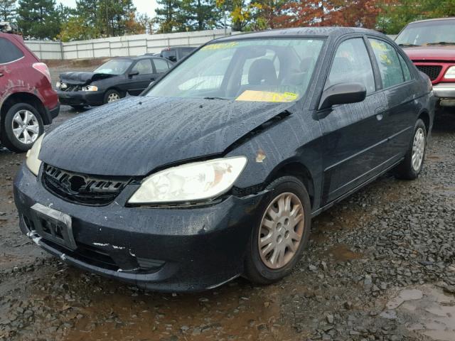 2HGES16544H522951 - 2004 HONDA CIVIC LX BLACK photo 2