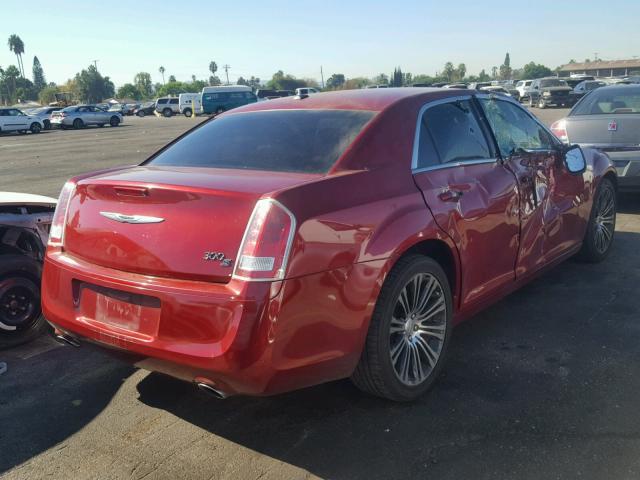 2C3CCABG1CH246094 - 2012 CHRYSLER 300 V6 BURGUNDY photo 4