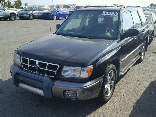 JF1SF6556WG760017 - 1998 SUBARU FORESTER S BLACK photo 2