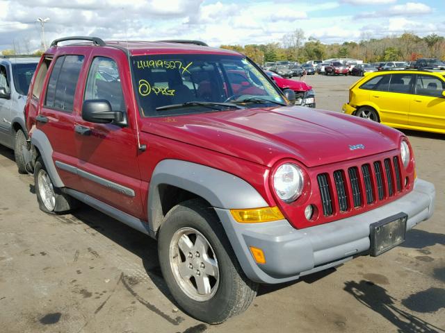 1J4GL48546W125743 - 2006 JEEP LIBERTY SP RED photo 1