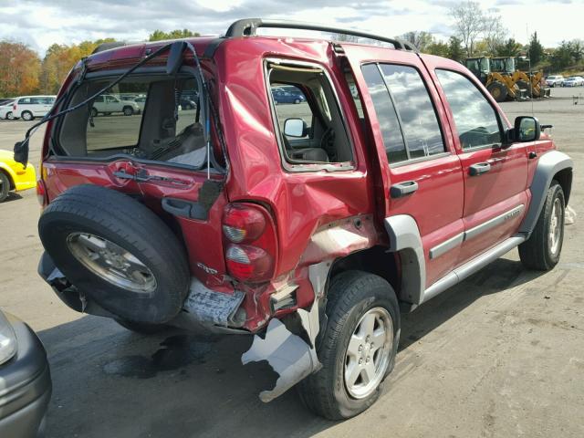 1J4GL48546W125743 - 2006 JEEP LIBERTY SP RED photo 4