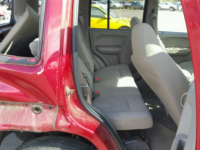 1J4GL48546W125743 - 2006 JEEP LIBERTY SP RED photo 6