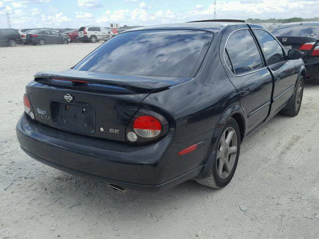 JN1CA31D71T820866 - 2001 NISSAN MAXIMA GXE BLACK photo 4