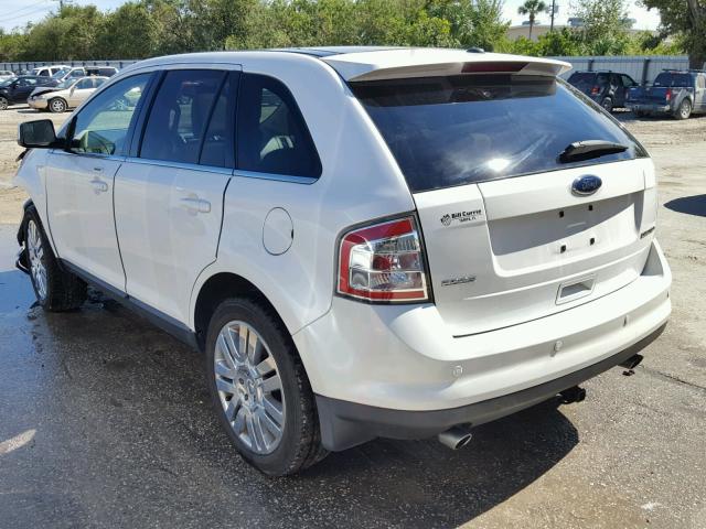 2FMDK3KC8ABA60687 - 2010 FORD EDGE LIMIT WHITE photo 3