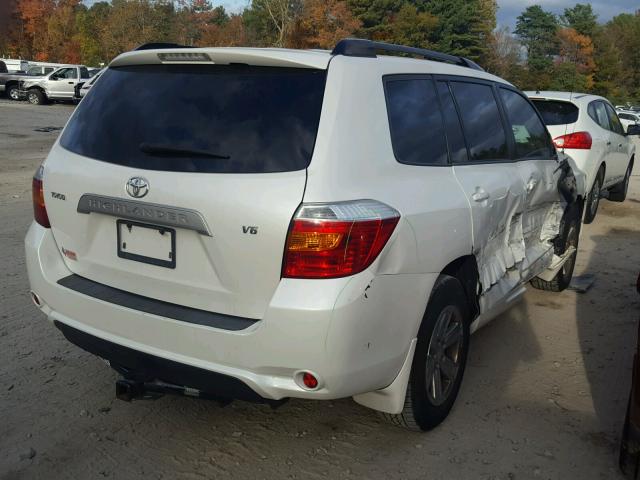 JTEDS41AX92085355 - 2009 TOYOTA HIGHLANDER WHITE photo 4