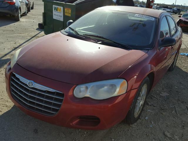 1C3EL46X34N110112 - 2004 CHRYSLER SEBRING LX RED photo 2